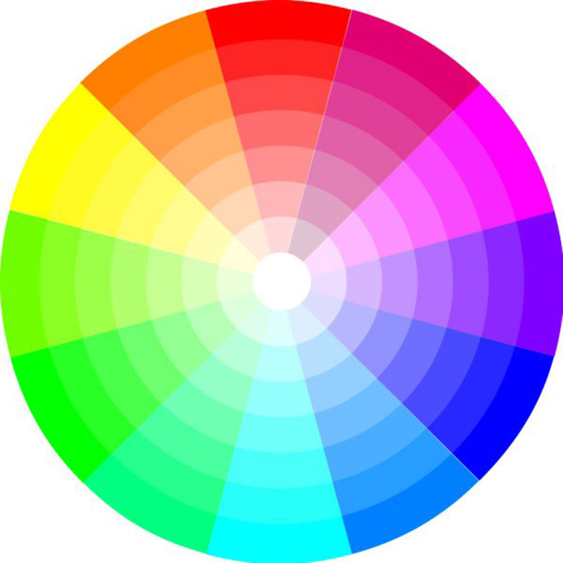 Bảng phối màu theo quy tắc bánh xe được áp dụng rộng rãi trong thực tiễn