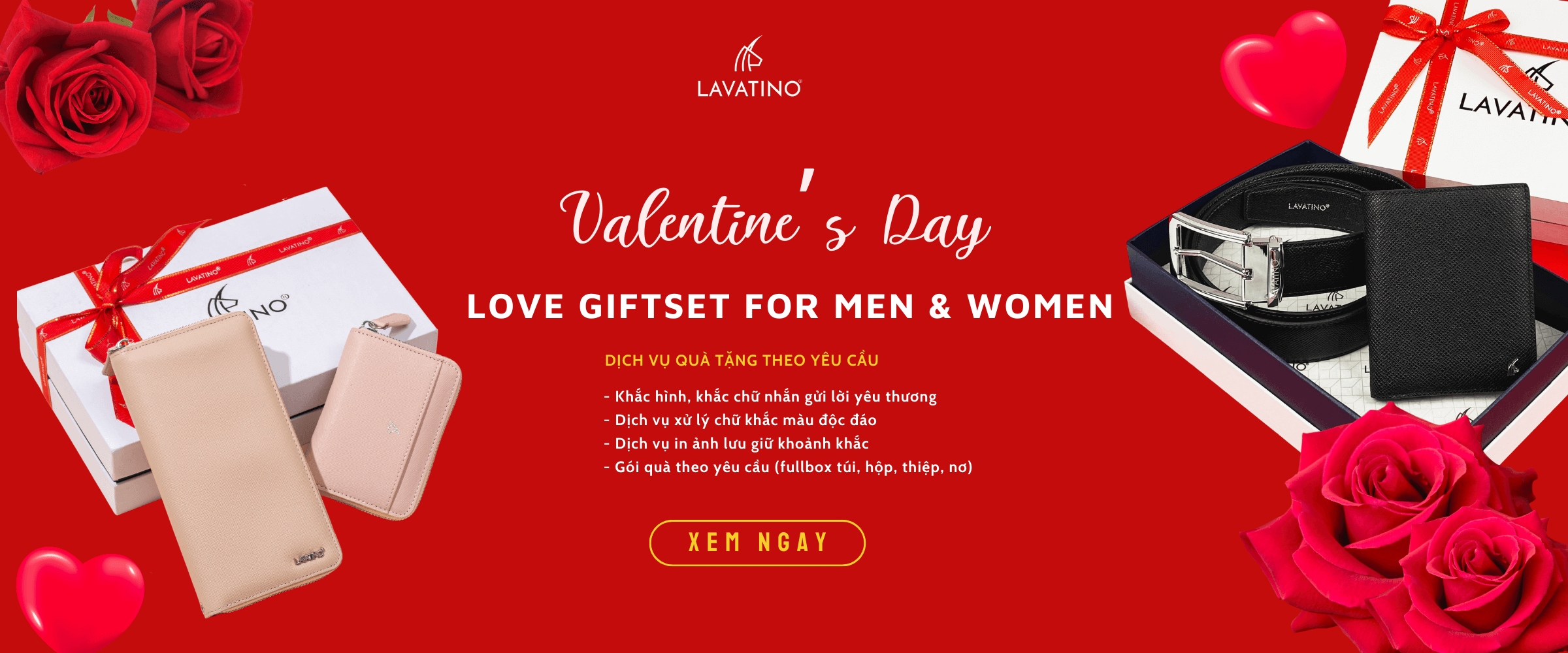 Set quà tặng Valentine ý nghĩa & độc đáo tại Lavatino