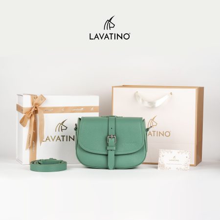 [BST QUÀ TẶNG 20/10] Túi Xách Nữ Đeo Chéo Da Bò Thật Cao Cấp LAVATINO, Phong Cách Thanh Lịch- LUNA BAG TNB01